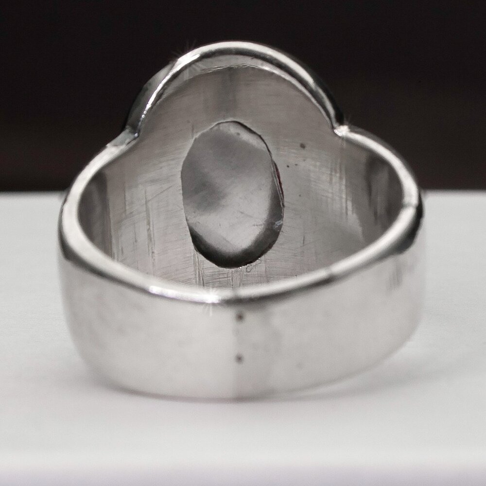 Vintage Natural Red Stone (Garnet?) Sterling Silver Ring, Size 6.25 Stamped 925 - Picture 10 of 11